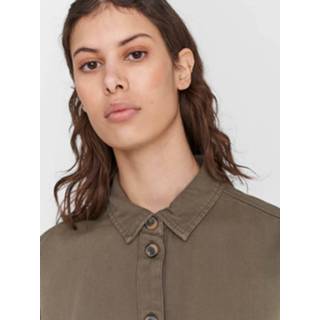 👉 Blousejurk katoen vrouwen groen 5714924626950