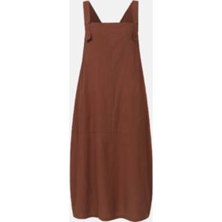 👉 Dress cotton s vrouwen zwart Solid Color Straps Plus Size Midi Casual with Pockets