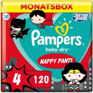 👉 Pamper jongens 4 baby's Pampers Baby-Dry Pants Warner Brothers, maat 4, 9-15kg, maandbox (1 x 120 inlegluiers) 8006540002452