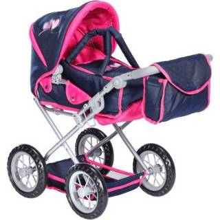 👉 Poppen wagen meisjes kleurrijk roze Knorr® speelgoed poppenwagen Ruby flying heart s navy/roze 4049491631337