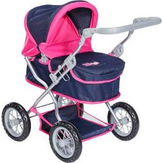 👉 Poppen wagen meisjes blauw roze Knorr® speelgoed poppenwagen First flying heart s navy/roze 4049491634338
