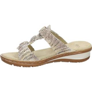 👉 Slippers vrouwen goud kunstleder Ara 8720251141919