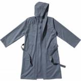 👉 Cocoon - Microfiber Bathrobe Ultralight with Hood - Badjas maat XL, grijs/blauw