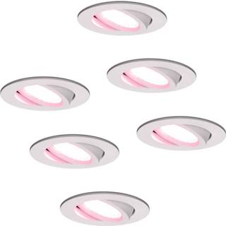 👉 Inbouwspot wit aluminium 6x Smart LED inbouwspots Rome 6 Watt RGBWW IP44 kantelbaar 8720364407735