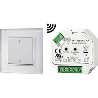 👉 1-kanaals draadloze LED muur dimmer inclusief ontvanger maximaal 400 Watt 8720364407681