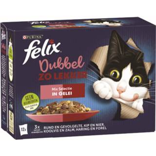 👉 Kattenvoer Felix Mixed Selection 12x85gr. - Rund Zalm Gelei 7613039850282