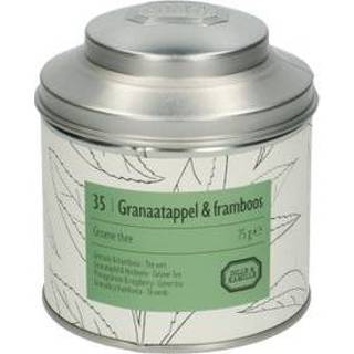 👉 Granaatappel&framboos, Groene thee, blik, 75 gram