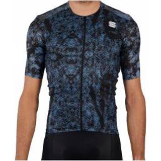 👉 Sportful - Escape Supergiara Jersey - Fietsshirt maat XXL, zwart/blauw