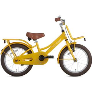 👉 Kinderfiets geel Remnaaf i.c.m. V-Brake meisjes active kinderen Supersuper Cooper Bamboo 16