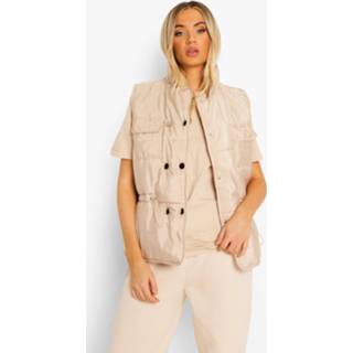 👉 Bodywarmer Met Zak Detail, Stone