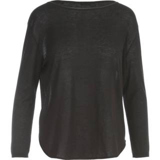 👉 Sweater vrouwen zwart Rounded Boat Neck 3/4S