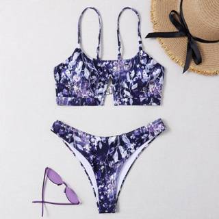 👉 Bikini polyester xs s m veel kleurig Boho Planten sets Uitgeknipt