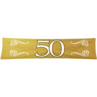 👉 50 jaar decoratie banner 180 x 40 cm