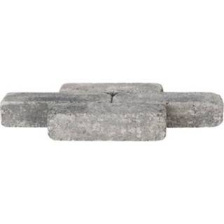 Trommelsteen grijs zwart male Decor beton waalformaat grijs-zwart 20x5x7cm 8711434365284