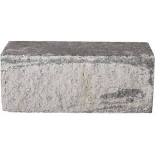 Muurblok grijs zwart male Decor beton grijs-zwart geknipt 12x12x30cm 8711434365086