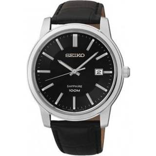 Seiko Sapphire rond zwartkleurig mannen quartz leer gesp analoog saffier zwart klassiek SGEH19P1 Rond zwartkleurig mannen quartz leer gesp analoog saffier zwart klassiek Seiko Sapphire SGEH19P1 4954628181688