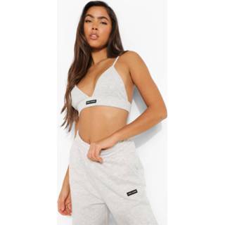 👉 Bralette En Joggingbroek Set Met Label, Ash Grey