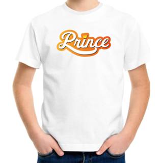 Koningsdag t-shirt wit kinderen Prince voor