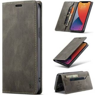 👉 Portemonnee bruin active AutSpace - iPhone 12 Pro Max hoesje Wallet Book Case Magneetsluiting met RFID bescherming 8719793128816