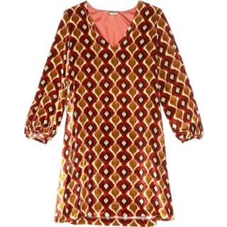 👉 Dress vrouwen oranje Ikat