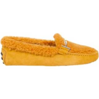 👉 Moccasins vrouwen geel Double T - turned over with horsebit 1622855297702