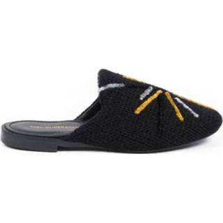 👉 Vrouwen zwart Flat mule With Moderation
