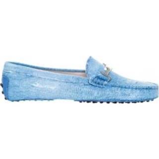 👉 Moccasins vrouwen blauw with metal jaw