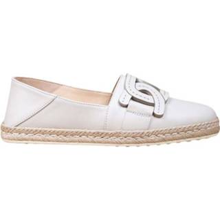 👉 Vrouwen wit Espadrilles en cuir avec motif maillon et semelle corde