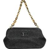 👉 Clutch onesize vrouwen zwart Borsa Jeneesis Straw 12401182 8051978221838