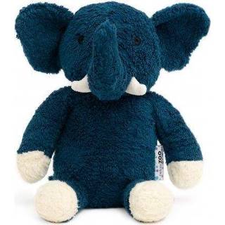 👉 Knuffeldier blauw natureZOO olifant biologisch 18 cm donkerblauw