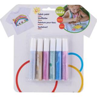 👉 Stift pastelkleuren textiel active 6 Stiften met Glitter 7435127436471