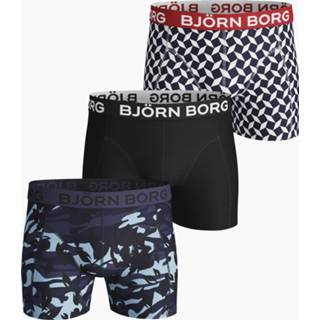 👉 Blauw m CAMO FLORAL & B SQUARE COTTON STRETCH SHORTS 3-PACK Crown Blue,M 7321465184764