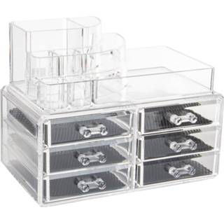 👉 Organizer volwassenen Luxe make-up organizer/houder sorteerbakje 24 x 15 18 cm