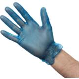 👉 Vinyl handschoen blauw l m s XL 100 Vogue handschoenen gepoederd - 5060264111848 5060264111831