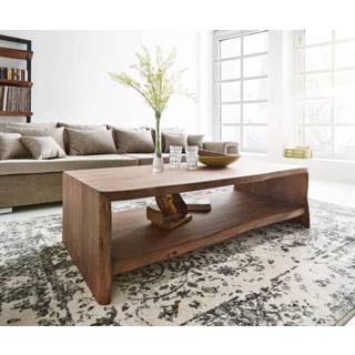 👉 Salontafel DELIFE Live-edge 130x60 cm acacia boomrand 4250809366241