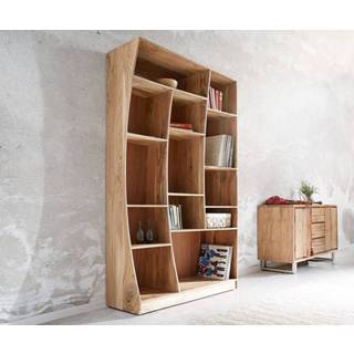 👉 Boekenkast DELIFE Live-Edge 121 cm natuur acacia rechts 4250809366289