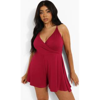 👉 Plus Losse Wikkel Romper, Bright Pink