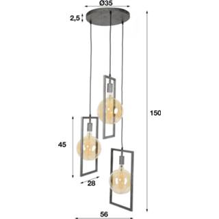 👉 Design hanglamp dustrieel vierkant active grijs metaal Meer Menkent 7432233262291