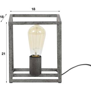 👉 Design tafel lamp metaal vierkant dustrieel active a++ draaibaar grijs Meer Tafellamp Orthees 7432233314389