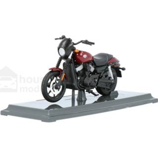 Modelauto maisto rood Die-Cast Harley Davidson 15 Streeet 750 - schaal 1:18 8719247461315