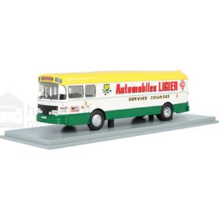 👉 Model auto spark Team Ligier geel resin Saviem S45 Race Transporter - Modelauto schaal 1:43 9580006926586
