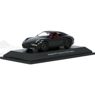 👉 Modelauto schuco zwart Die-Cast Porsche 911 Carrera 4 GTS Cabriolet - schaal 1:43 4007864075874