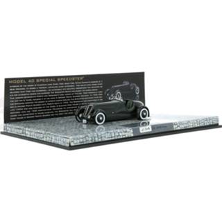 👉 Modelauto ichamps zwart Die-Cast Ford Edsel Special Speedster - schaal 1:43 4012138122833