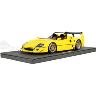 👉 Modelauto TopMarques geel resin Ferrari F40 Spyder Michelotto - schaal 1:18 7445902876842