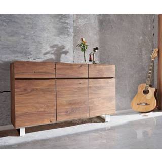 👉 Dressoir bruin DELIFE Live-Edge 147 cm acacia 3 deuren laden 4250809369266