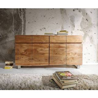 👉 Dressoir DELIFE Live-Edge 172 cm acacia natuur 4-deuren 4 laden 4250809369327