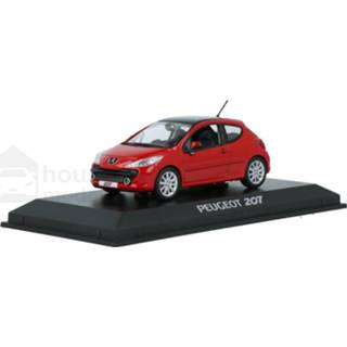 👉 Modelauto norev rood Die-Cast Peugeot 207 Feline - schaal 1:43 3551094727368