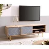 👉 Dressoir mannen DELIFE Metropolitan 147 cm mango natuur 2 deuren beton 4250809388724