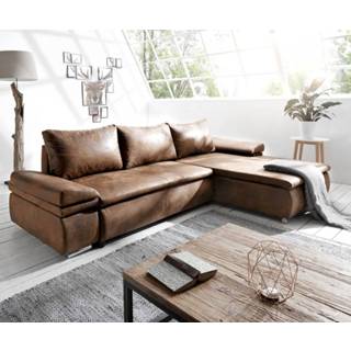 👉 Hoekbank bruin DELIFE Gitano 300x175 antiek optiek slaapfunctie 4250809392950