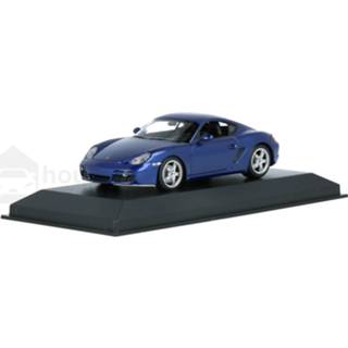 👉 Model auto s ichamps blue metallic Die-Cast Porsche Cayman - Modelauto schaal 1:43 4012138162051